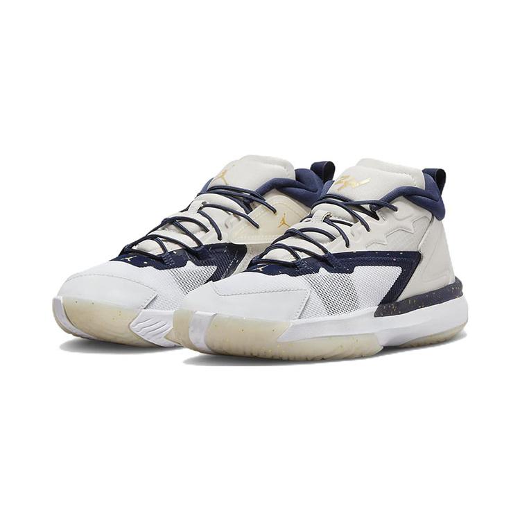 New Jordan Zion 1 Zion 1 Low-Top Performance Basketball Shoes White Blue Children Aged 3-7 Years Old DC2024-241