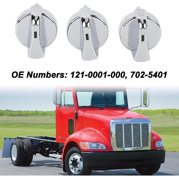 3Pcs AC Heater Control Knobs, AC Heater Blower Fan Control Knobs 121-0001-000 702-5401 Replacement for Peterbilt 330 335 357 367 375 378 379 384 386
