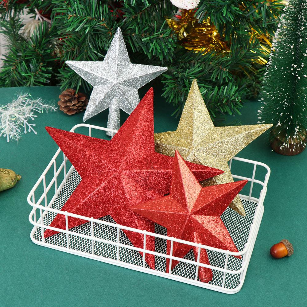 Party Supplies New Year Large Glitter Star Christmas Tree Decoration Home Decor Xmas Ornament