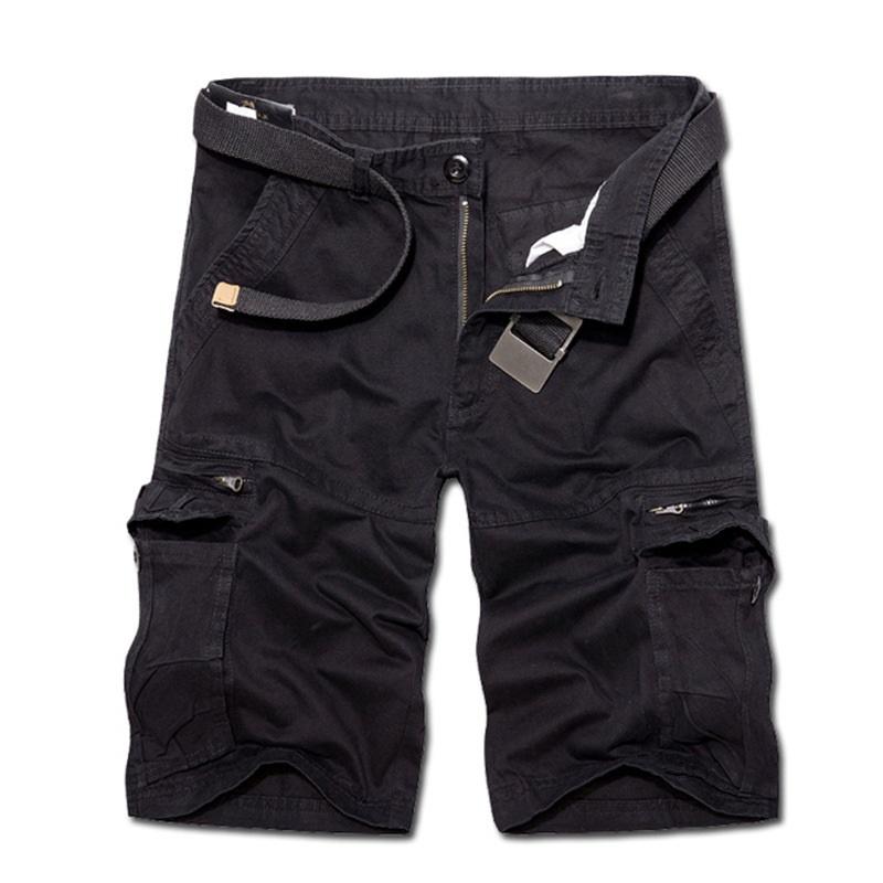 Premium Quality Men Sport Plain Cargo Shorts Military Combat Pants With Multi-pocket Design For Waist Size 29-36
