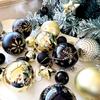 Christmas Tree Ornaments: Painted Irregular Paper Box Set of Colored Balls
