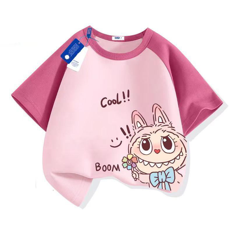 

Каваи ЛАБУБУ Аниме 3D Принт Мультяшное Аниме Детская Футболка Летняя Футболка с Коротким Рукавом Футболка Топы для Девочки Мальчика 140