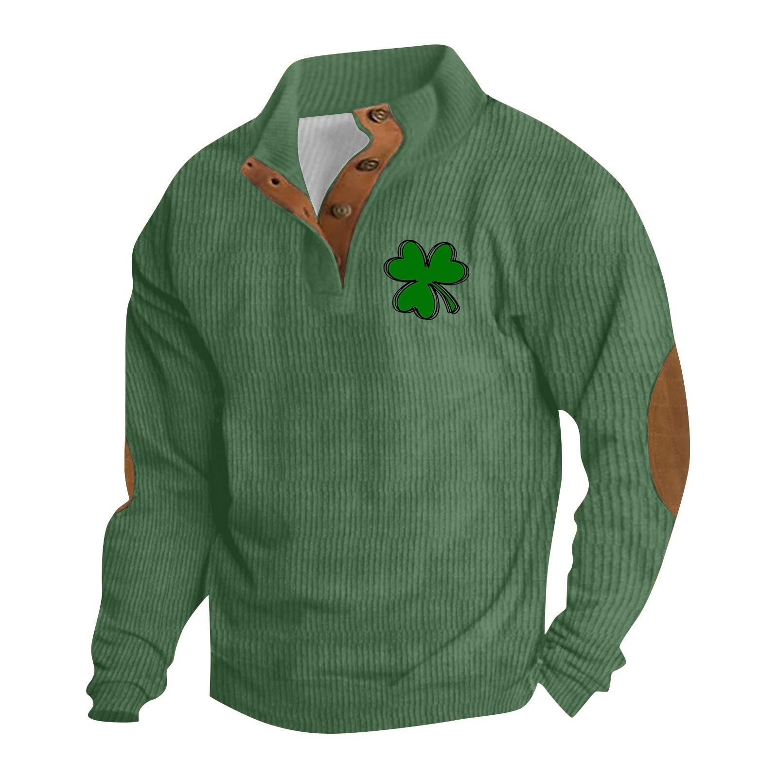 Весенняя и мужская толстовка с воротником-стойкой это повседневные свитера для активного отдыха топы L армия зеленый 2438₽