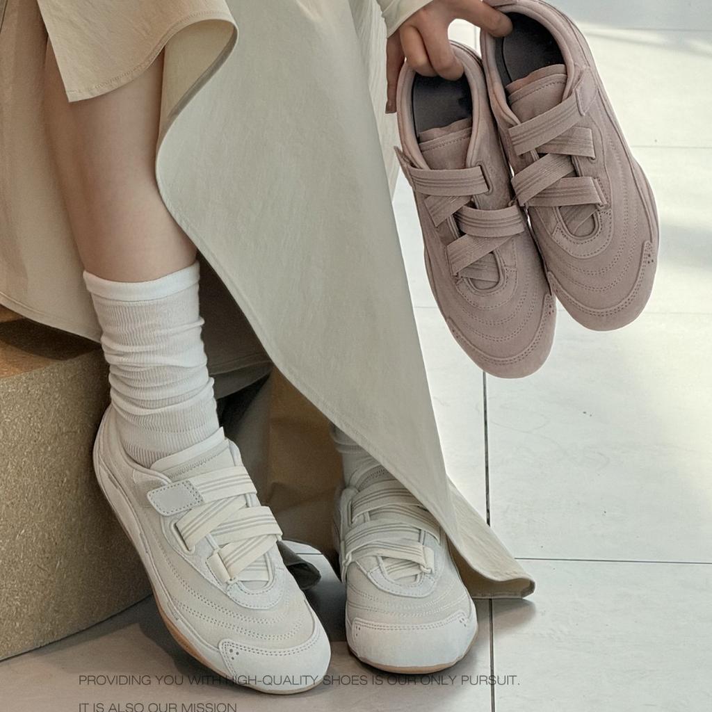 French Retro Style Velcro Ballet Training Shoes Women's Autumn 2025 New Versatile Casual Sports Shoes