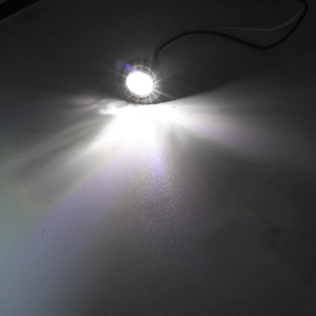 Aoling LED Side Markers, White Truck Marker Lamp RV Bus Shoulder Light Tiger