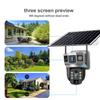 360° Solar Wireless Camera with 10x Zoom & Three-Screen Monitoring for Day/Night Full-Color Outdoor Use
