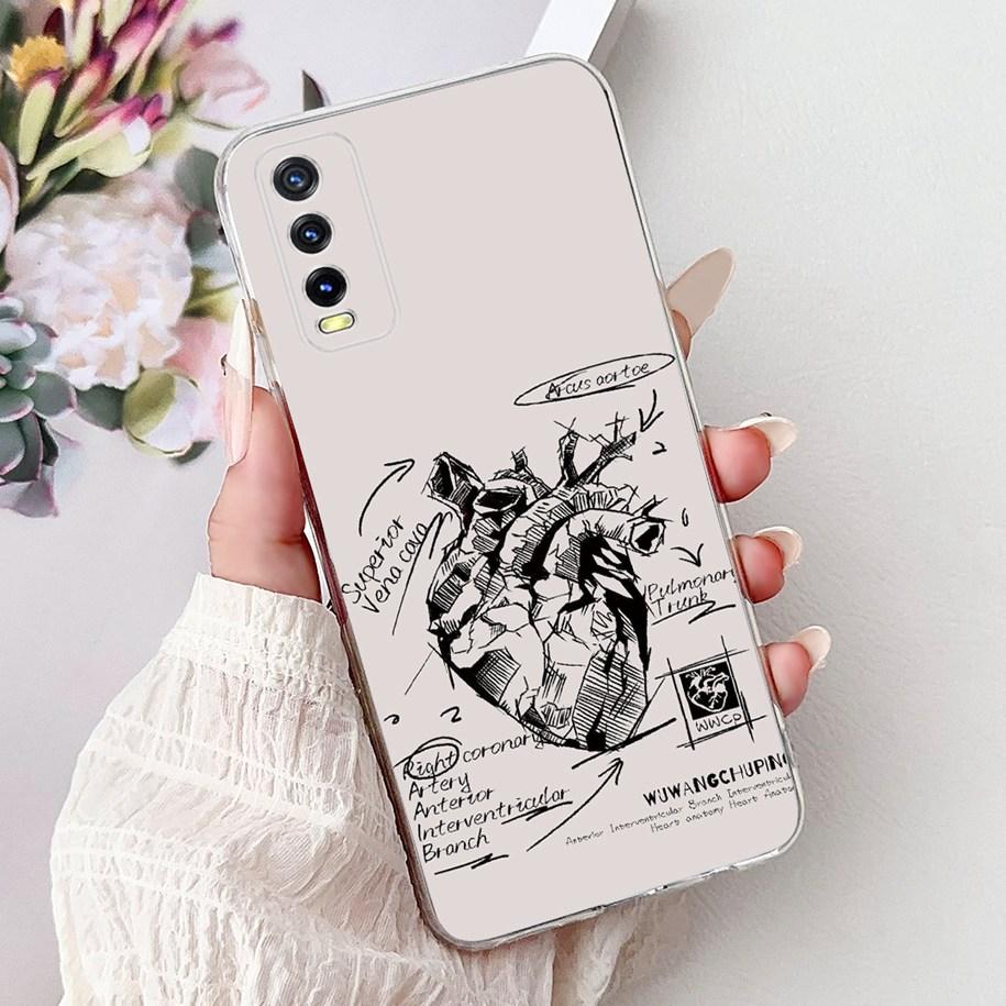 For Vivo Y20i V2027 Case For Vivo Y20 V2029 Y20s Cute Tiger Cartoon Back Cover Soft Silicone Funda For Vivo Y11s Y12s Y12a Cases