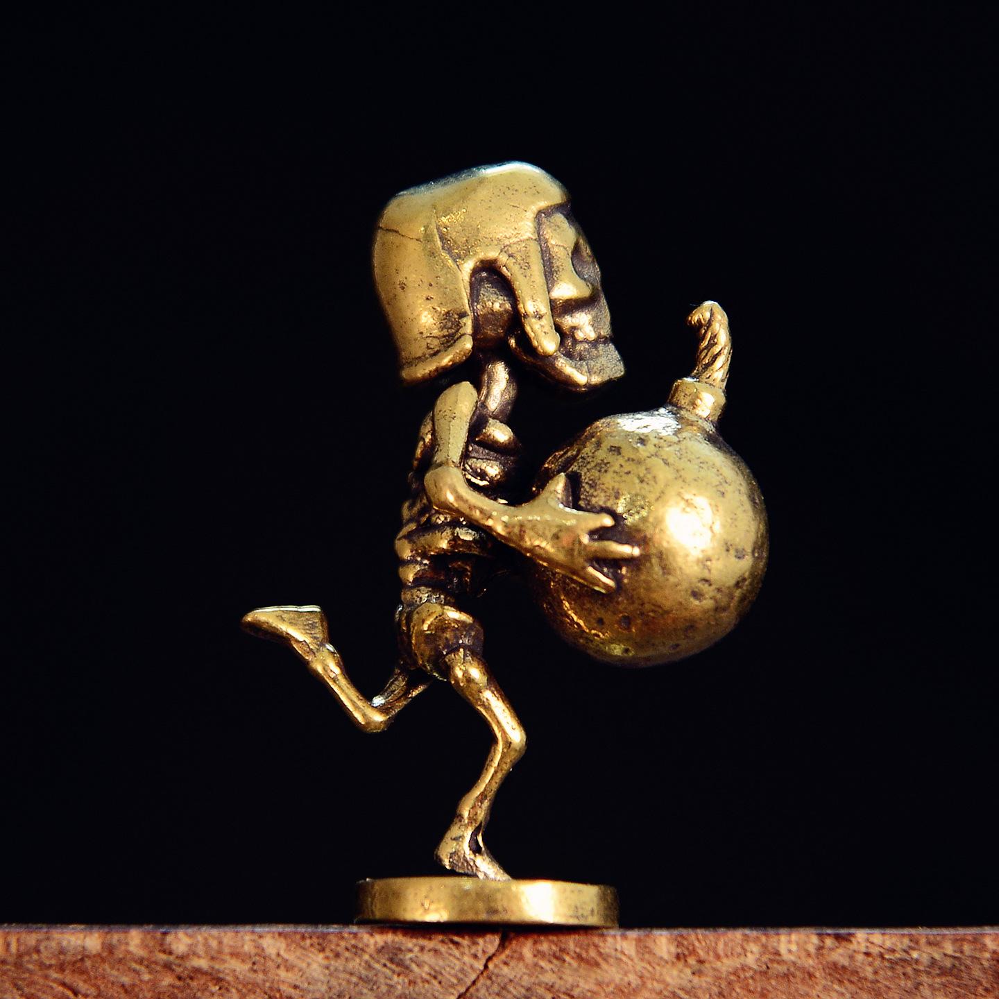 Brass Bomber Ornament Office Home Creative Crafts Vintage Brass Tabletop Ornament латунный