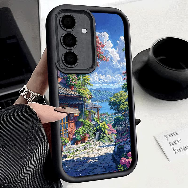 Anime Aesthetic Scenery Soft Phone Case for Samsung Galaxy A17 A16 A26 A36 A56 A15 A25 A35 A55 A14 A24 A34 A54 A13 A23 A33 A53 A
