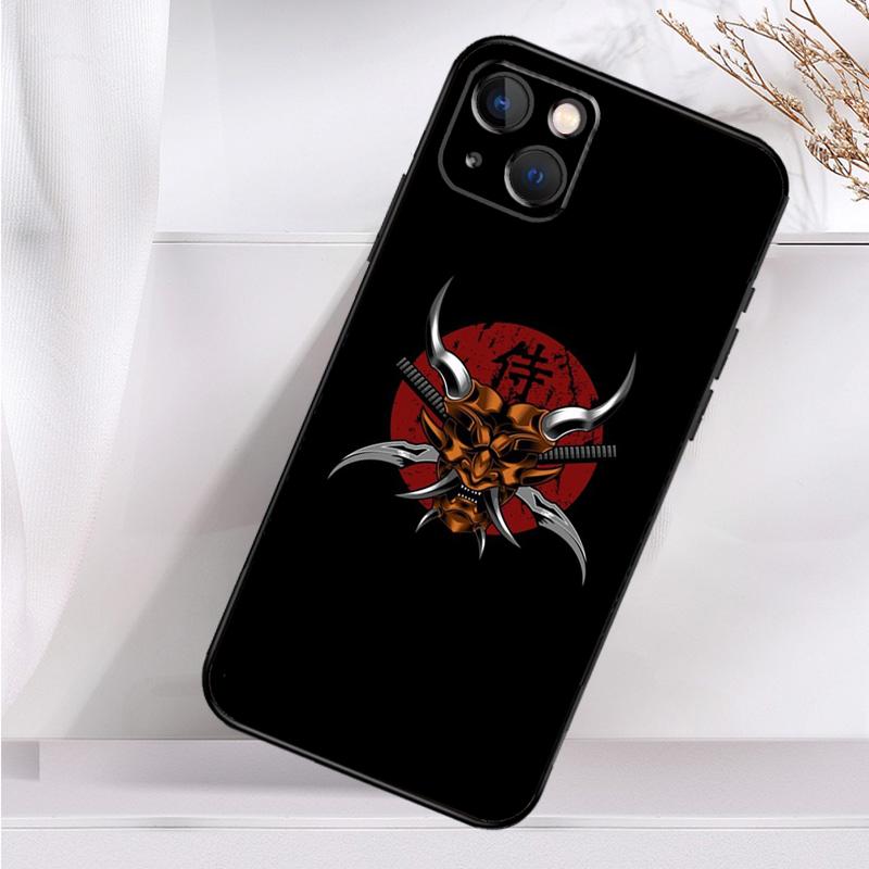 Samurai Mask Demon Shockproof Case For iPhone 17 16 15 14 11 Pro Max Plus 12 13 Mini 16e 17 Air Phone Cover