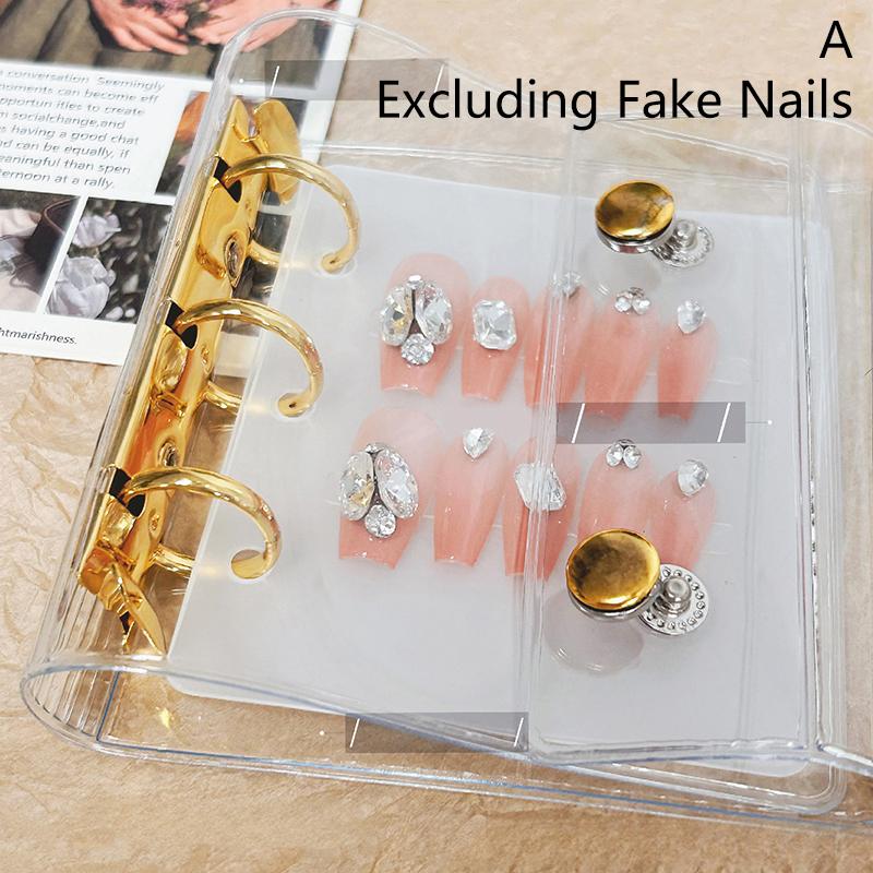 Nail Art Piece Storage Book Nail Tips Exhibition Photo Album Card Clip Display Board Diy Simple Album Book Manicure Collector