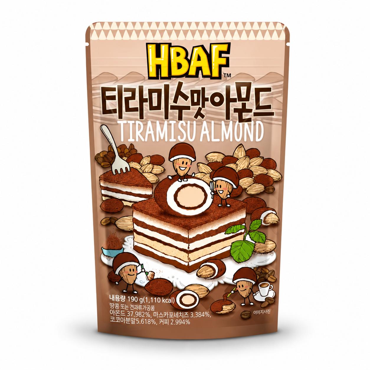 HBAF Ochucené mandle a kešu 170g/190g (33 příchutí) #Tiramisu Almond