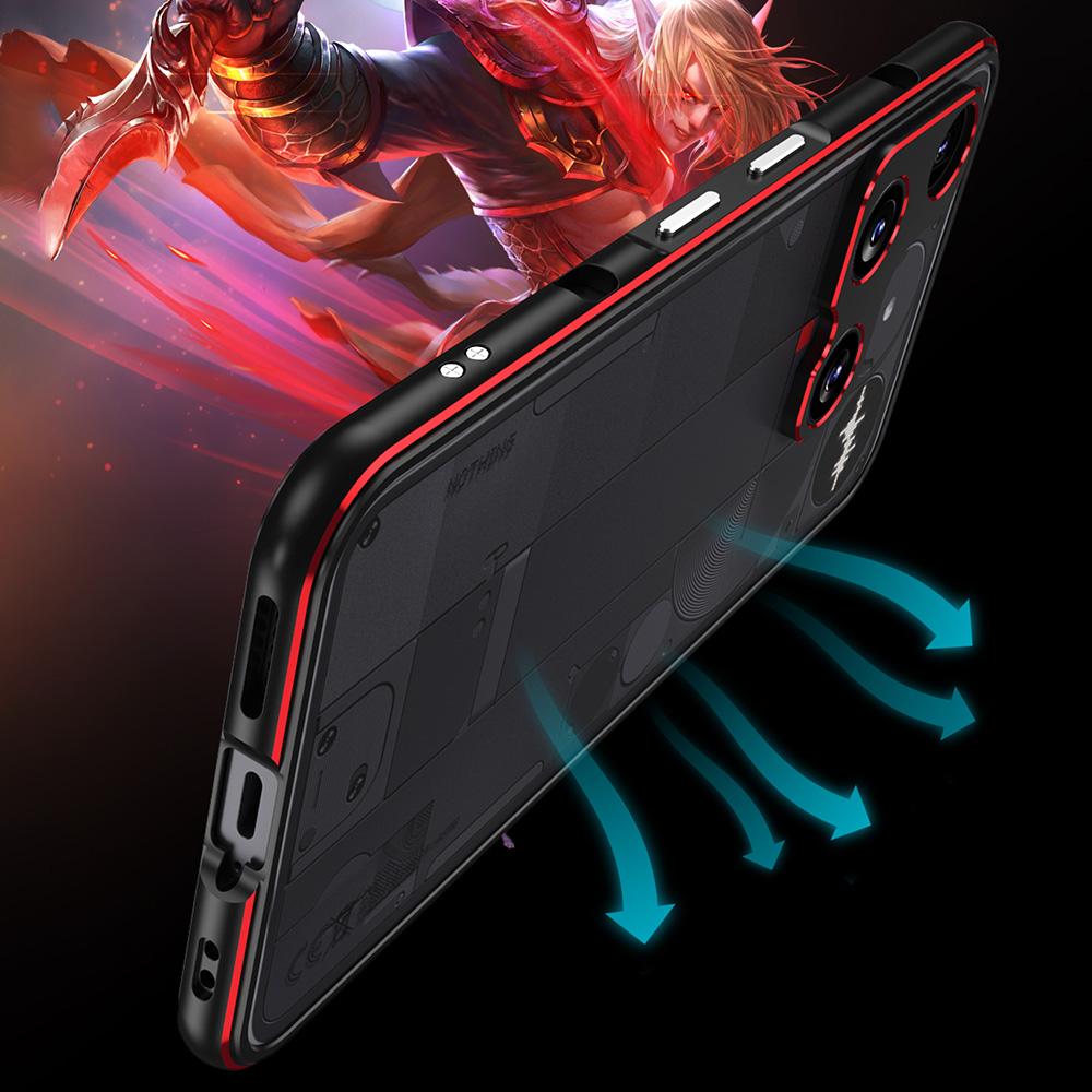 För ingenting telefon (3) 5G Stötfångarskal Metallram Telefonskydd med Kameralinsskydd