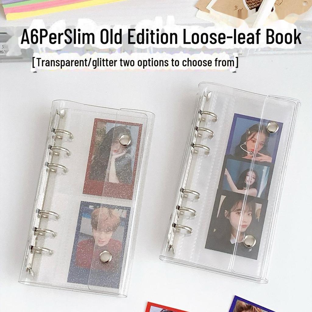 Ultraúzké náhradní listy A6 s volným listem s mřížkou a 3palcovými úložnými kapsami