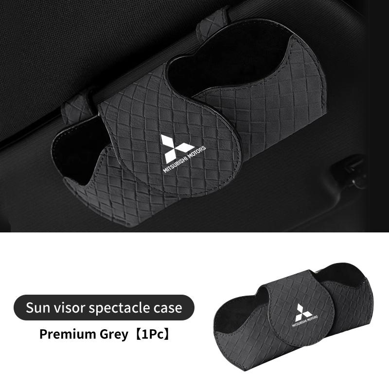 Universal Car Sunglasses Storage Box Sun Visor Glasses Case For Mitsubishi Outlander Lancer Eclipse Mirage Xpander Attrage