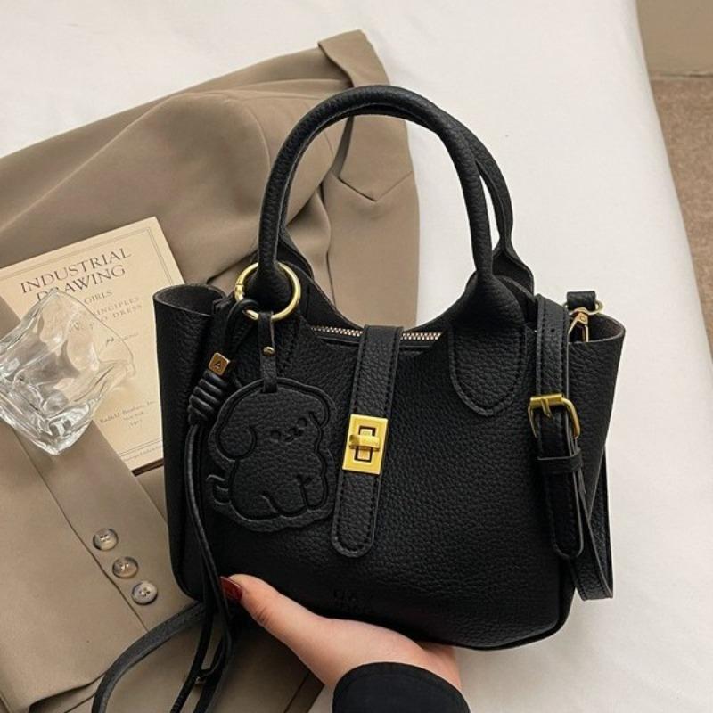 Stylish and simple solid color texture large capacity shoulder bag women's new portable messenger bag commuter bag