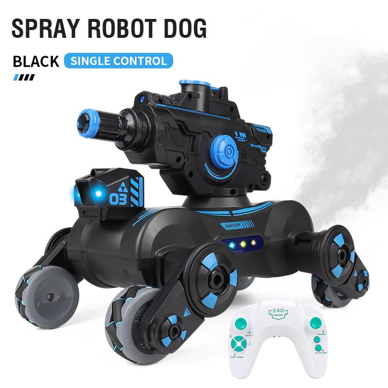 Rc Robot Dog Remote Control Car Shooting Games 2.4G 4WD Radio Controlled Gesture Sensing Spray Smart Robot Puppy Children Toys