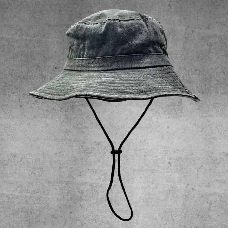 Western Cowboy Hat Women's Outdoor Camping Washed Bucket Hat Summer Sun Protection Shade Mountaineering Sun Hat