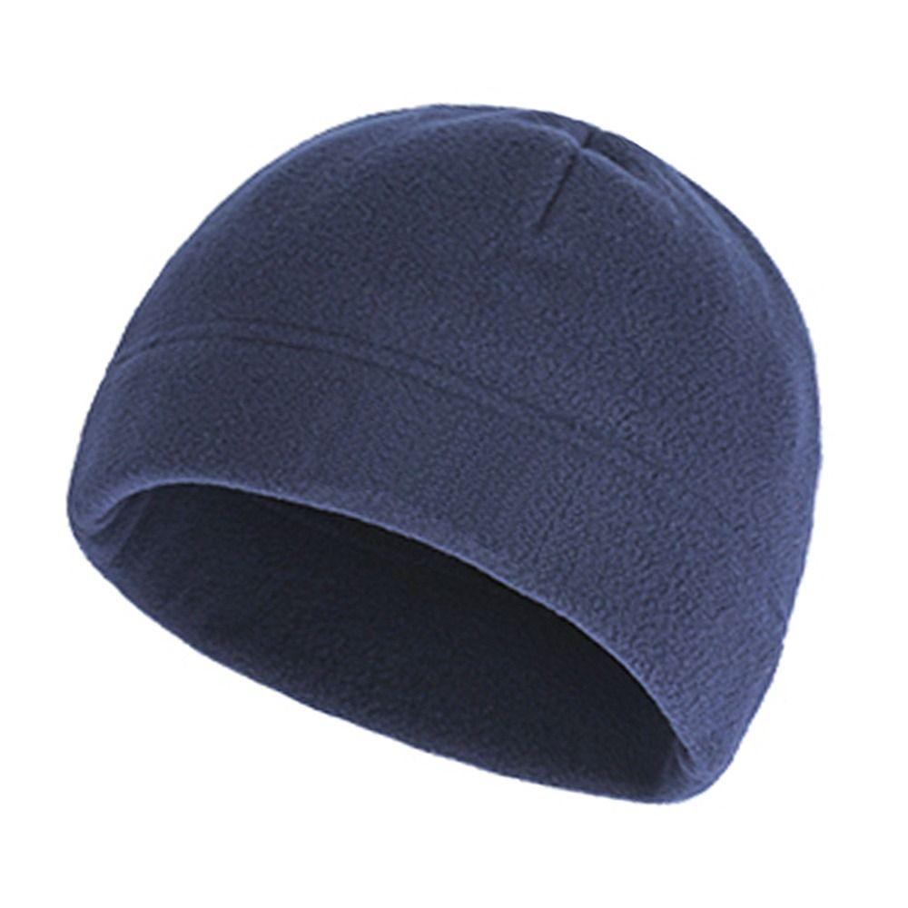 Polar Fleece Running Cycling Cap Slouchy Fleece Sports Hat Winter Ski Cap  for Men Women