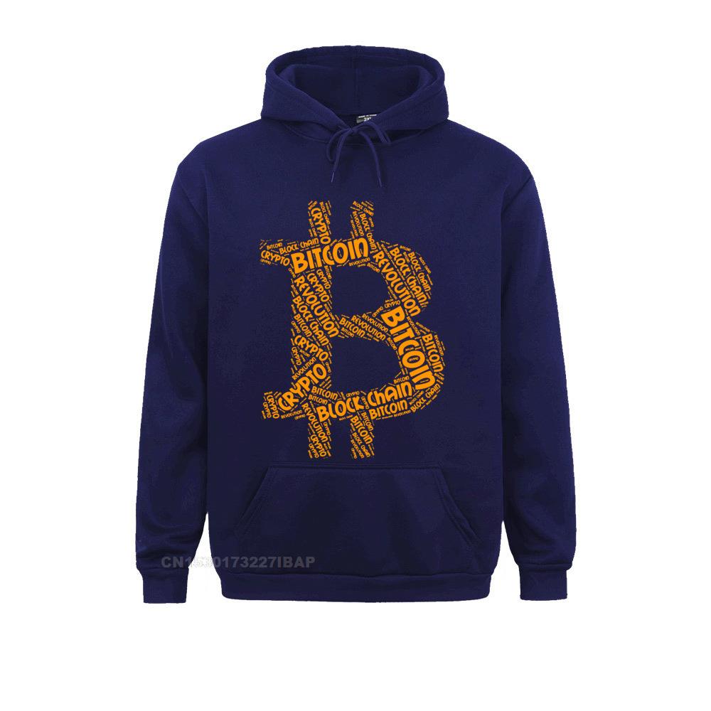 Bitcoin Revolution Block Chain Crypto Word Harajuku Hoodies Cryptocurrency Crew Neck Hoodie Jacket Cotton Men