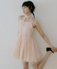 Riorg Woi Tie Set Up Ribbon Flare Mini Ops Cream Peach