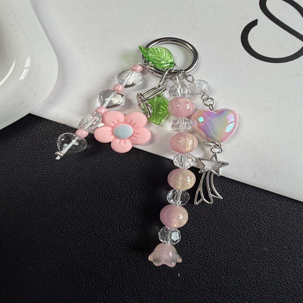 Colorful Heart and Butterfly Keychain Lanyard for Girls