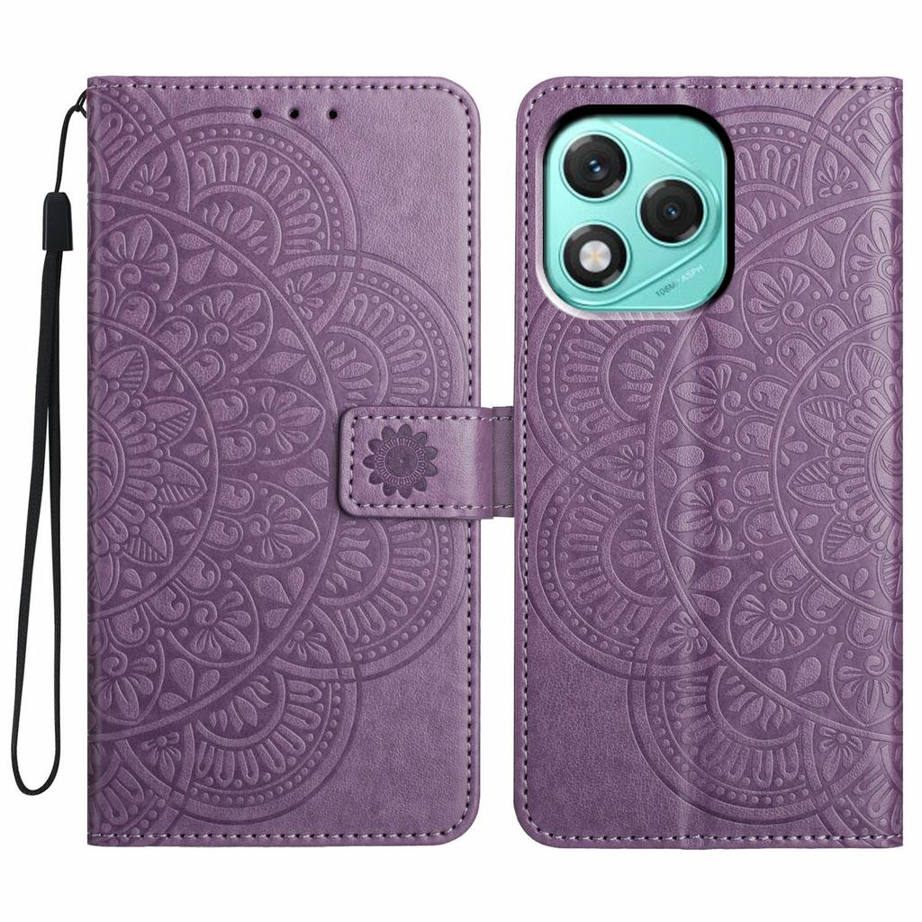 For Honor 400 Lite 5G Leather Case with Card Slots Mandala Pattern Phone Cover Stand