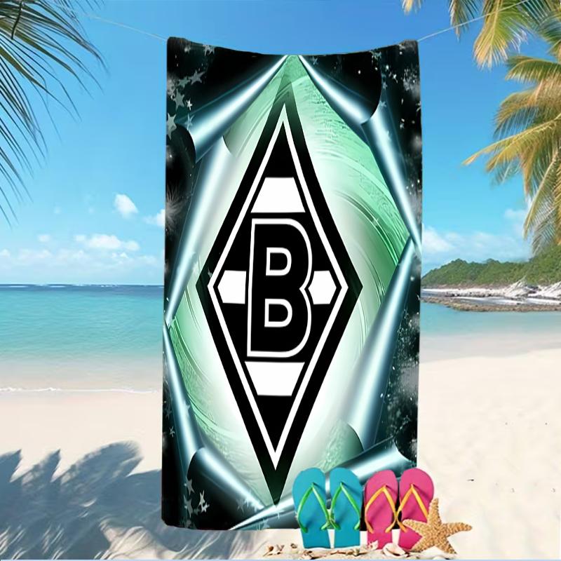 Beach Towel with Borussia Monchengladbach logo Pattern - soft,absorbent,machine washable Lightweight&Modern,swimming,Travel Essentials