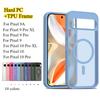 For Pixel9a Magnetic Matte Translucent PC Shockproof Case for Google Pixel 9A 9Pro XL 10 Pro for Magsafe Wireless Charge Cover