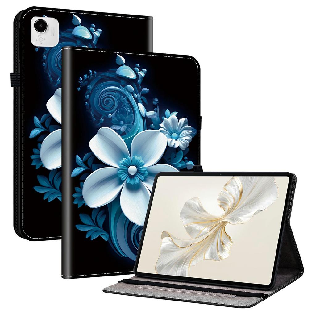 Für Honor Pad X9a Lederhülle mit Musterdruck Ständer Tablet-Hülle mit Kartenfächern