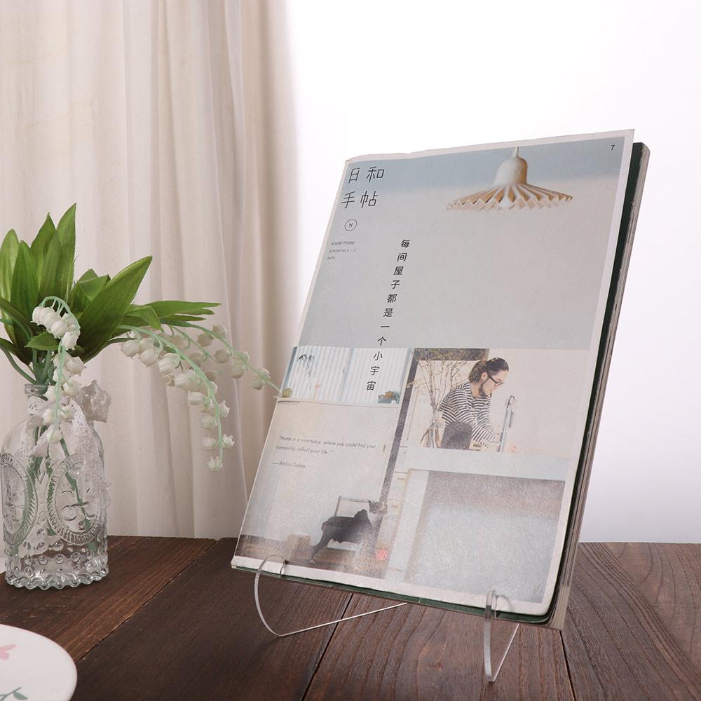 Acrylic Display Easel Stand 60-Degree Angle Book Stand Flat Plate Stand Picture Frame