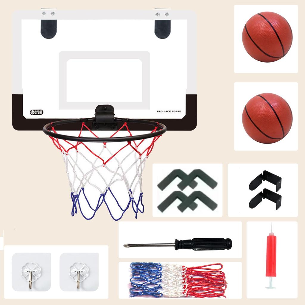 ATHULYA Basketballkorb für Kinder, Innen-/Außenbereich, Inklusive 2 Bällen, Stoßfester Schwamm, Tür-/Wandmontage, Mini-Basketballbrett-Spielzeug, Dunking