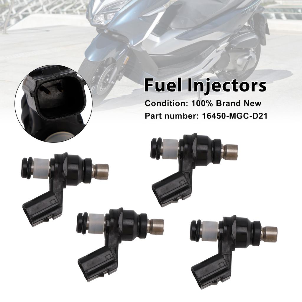 4PCS 16450-MGC-D21 Fuel Injectors For Honda CB1100 2013-2017 NSS300 Forza 300
