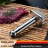 Stainless Steel Meat Tenderizer Tool - Piercing Hammer for Steak, Pork, and Pork Belly