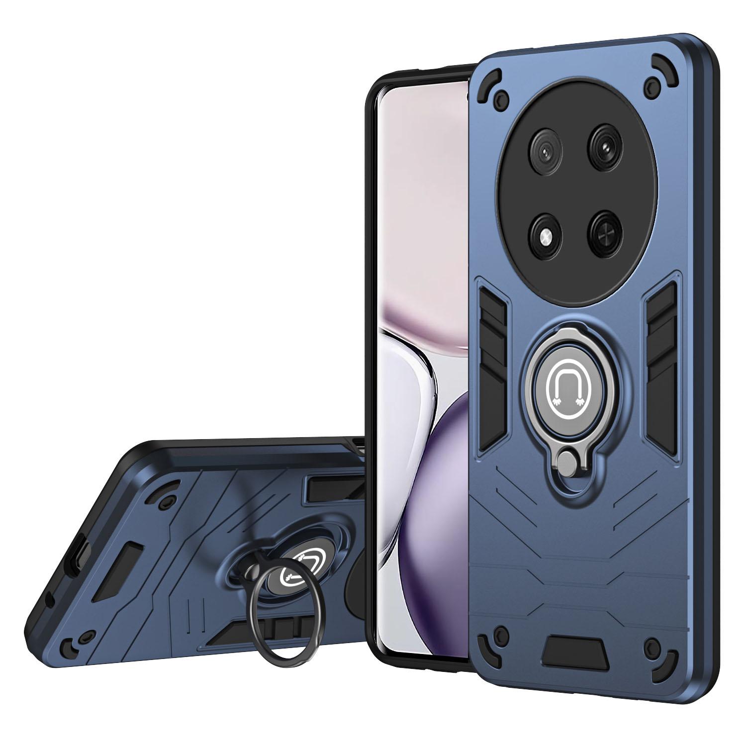 

Чехол для Honor X9c 5G/Magic7 Lite 5G, сдвижная камера Camshield, подставка, PC+TPU чехол для телефона Blue