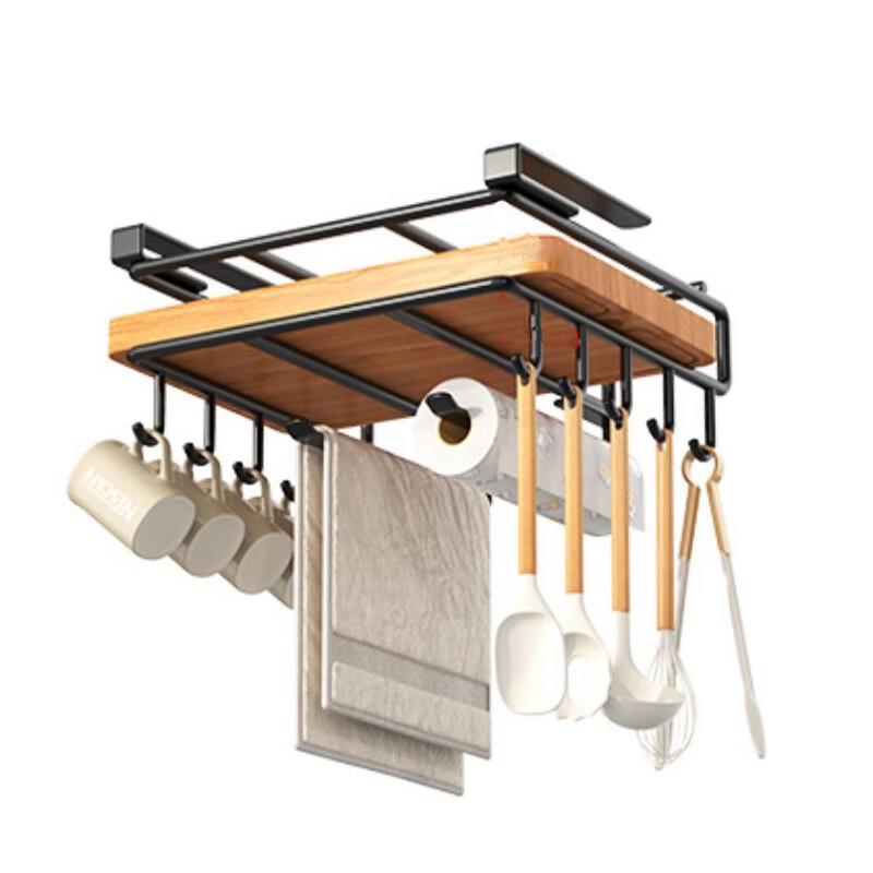 MDNG Punch-Free Under-Cabinet Double-Layer Cutting Board Rack