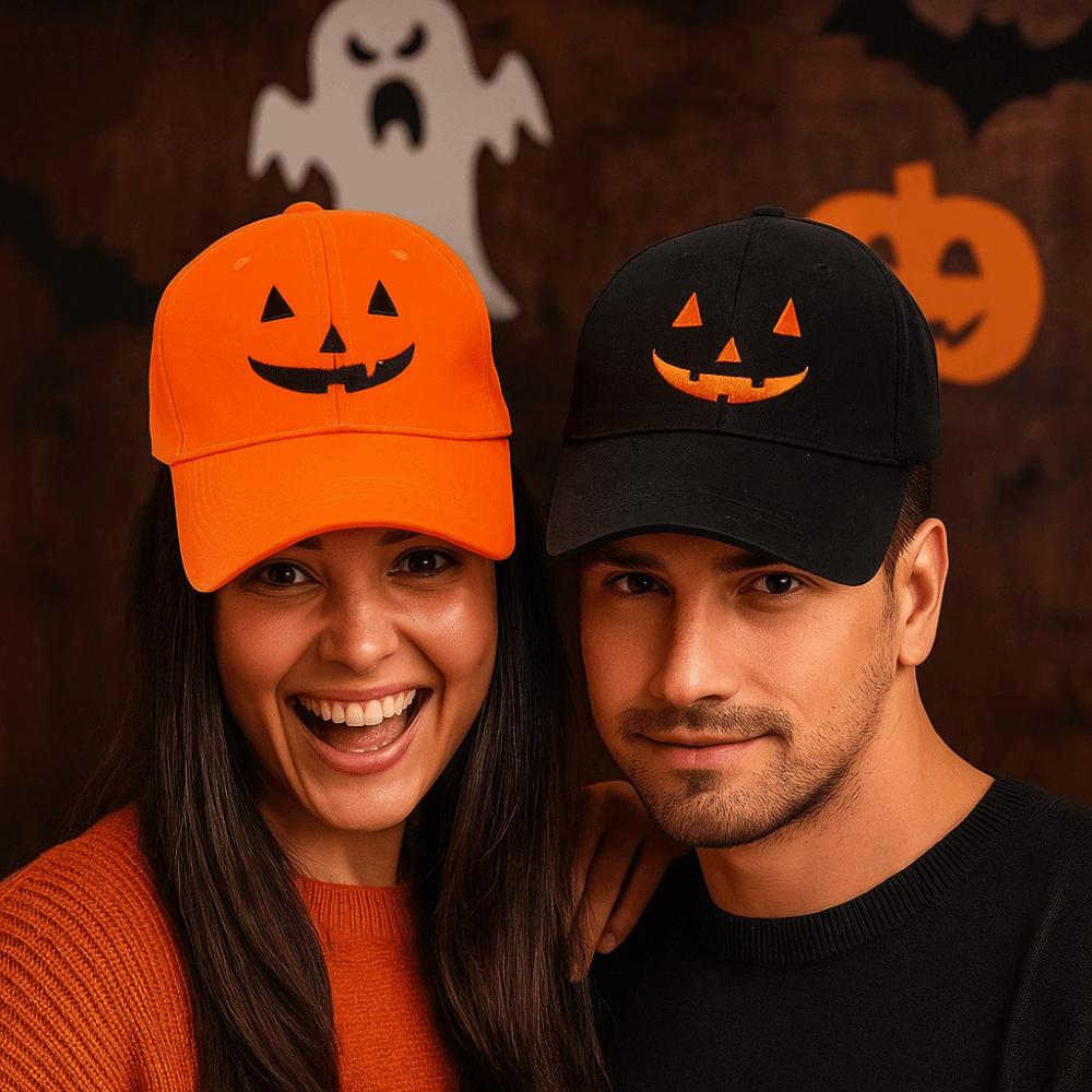 UV Protection Pumpkin Embroidery Hat Breathable Sunshade Cap  Masquerade Carnival