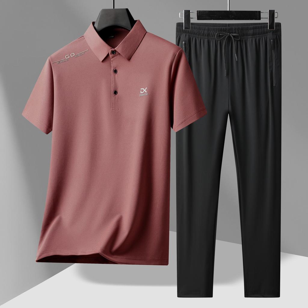 Men's Two-piece Suits, Men's Summer Wear, A Complete Set of Men's Sports Suits, Men's Matching Clothes and Pants