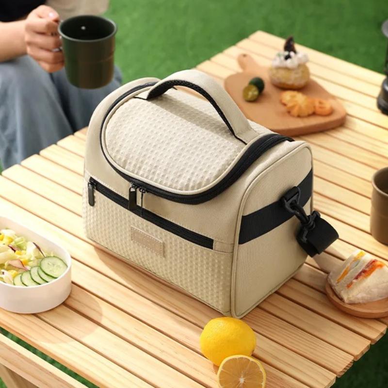 Large Capacity Lunch Box Bag, Picnic Handbag, Refrigerated Lunch Bag, Portable Outdoor Insulated Bag