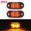 2/4Pcs Led Side Marker Lights 12v 24v Trailer Trucks Car Warning Lamp Clearance Signal Strobe Light Waterproof Oval Amber Lamp