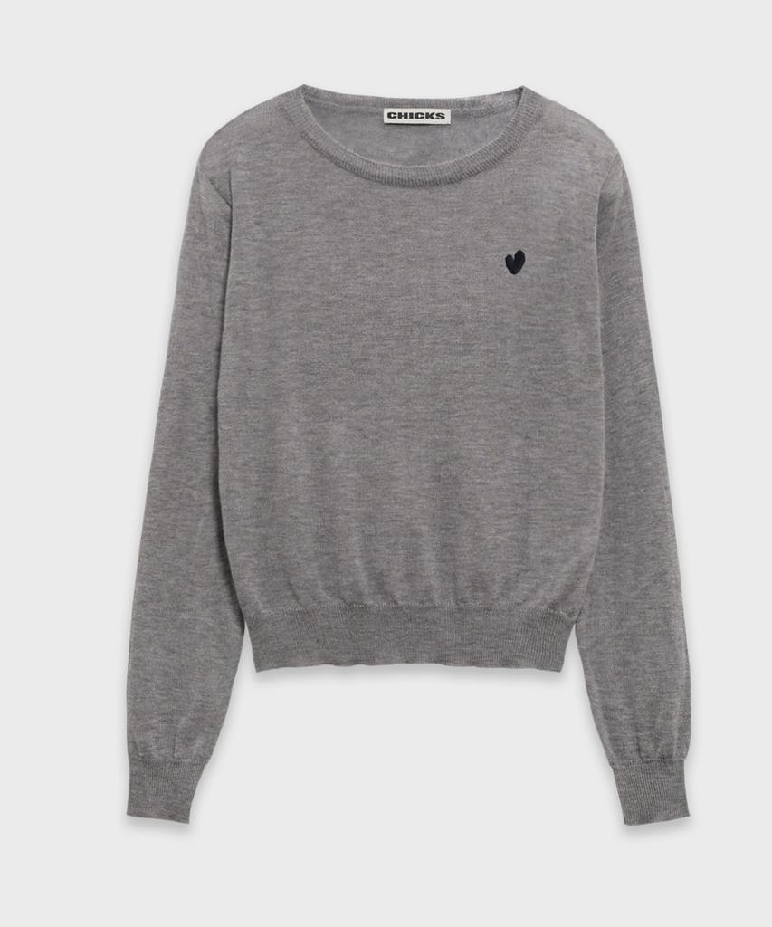 CHICKS Heart Symbol Standard Round Knit (6 Colors)