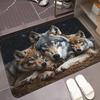 Starry Sky Wolf Print Kitchen Rug, Anti Fatigue Waterproof Non-Slip Comfort Standing Floor Mat for Kitchen