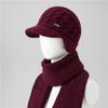 Thickened Fleece, Female Winter Elderly Ear - Protector Wool Hat, Warm for Cold Weather