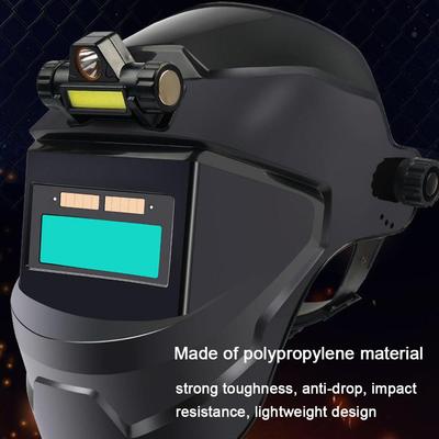 Máscara de soldagem Grande Visão True Color Auto Escurecimento Máscara de soldagem 130℃ Resistente à temperatura para soldagem a arco Moagem Corte