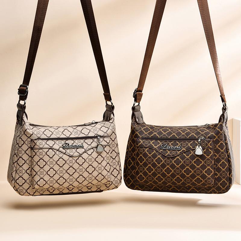 New flower material retro trend shoulder bag small square bag