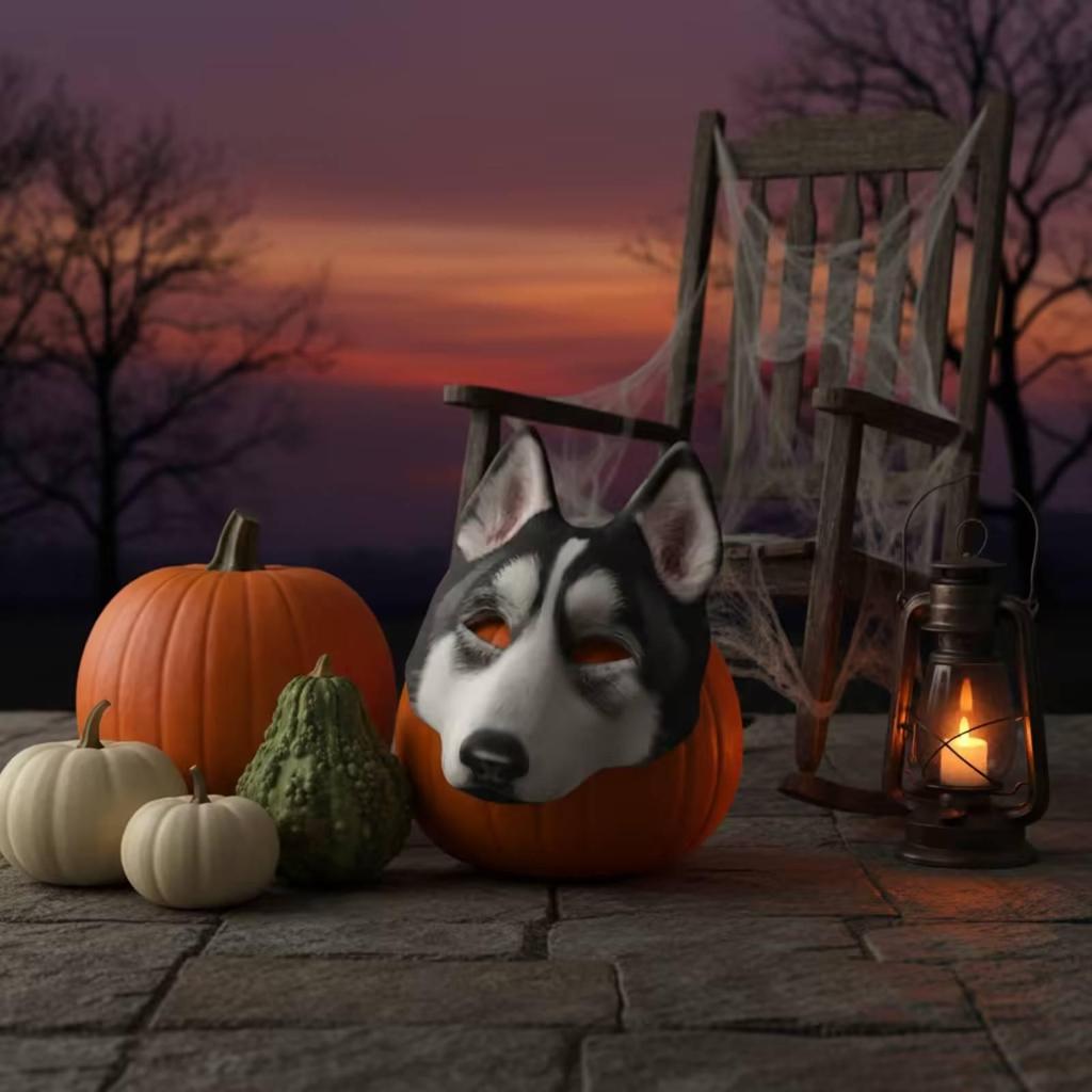 Husky Mask Lightweight Dog Comfortable for Carnival, Dress-up Play