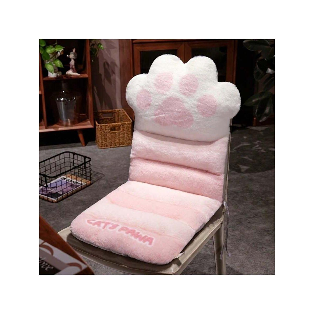 

1 Cat Paw Printed Non Slip Cushion, Suitable For Bedroom, Office, Living Room, And Home Decoration 90x40cm