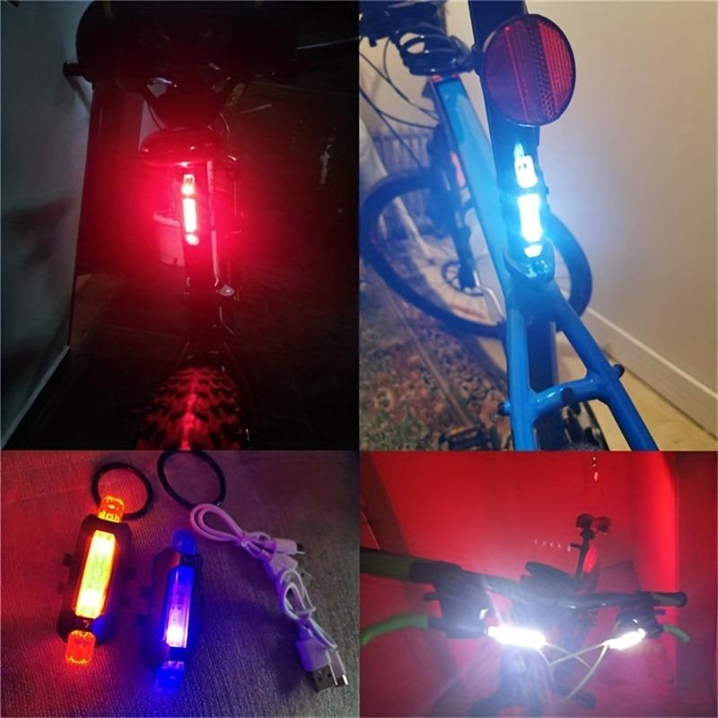 Wiederaufladbares USB-Fahrradrücklicht LED-Sicherheitswarnleuchte Superhell für Nachtfahrten Fahrradzubehör
