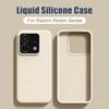 Liquid Silicone Case For Xiaomi Mi 14 Ultra 13T 13 Lite 12T 12S 11T Redmi Note 13 12 11 10 Pro Plus 5G 13C Shockproof Soft Cover