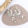 Gift Lovely Cute Tassel Flower Female Earrings Dangle Earrings Korean Style Ear Drop Pearl Earrings